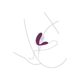 Xocoon - Gebundener Vibrator für Liebespaare, Lila