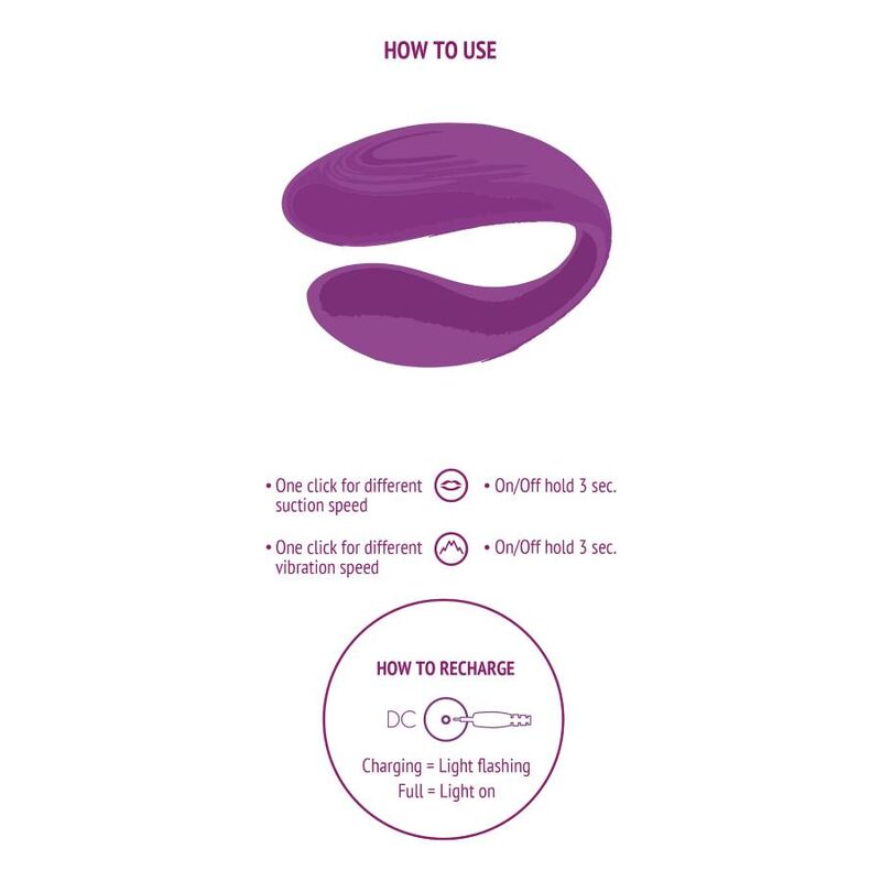 Xocoon - Gebundener Vibrator für Liebespaare, Lila