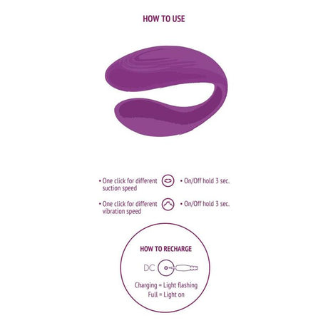 Xocoon - Gebundener Vibrator für Liebespaare, Lila