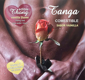 Hotflowers - Herren-Tanga + 2 Vanille-Wafer-Nippel /Es/Pt/en/Fr/It/