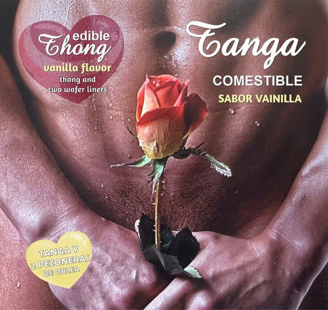 Hotflowers - Herren-Tanga + 2 Vanille-Wafer-Nippel /Es/Pt/en/Fr/It/