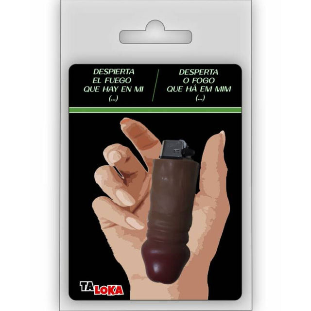 Taloka - Fantastisches Feuerzeug in Form Eines Penis der Farbe Mulatto, 100 % Wiederaufladbar