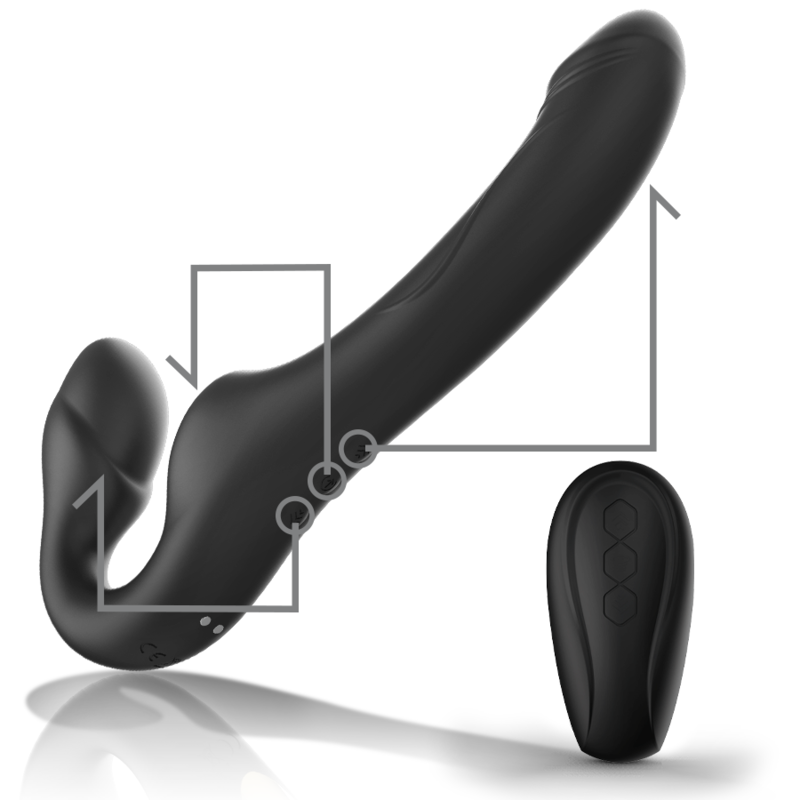 Ibiza - Riemenloser Vibrator mit Fernbedienungs-Druckknopf