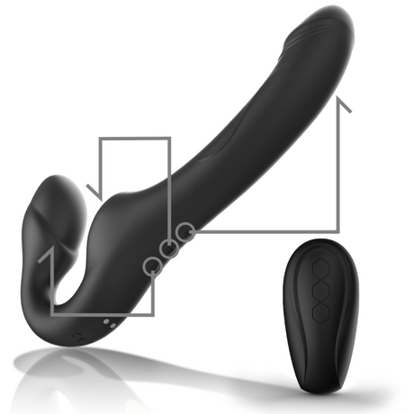 Ibiza - Riemenloser Vibrator mit Fernbedienungs-Druckknopf