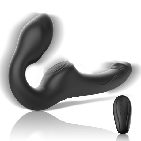 Ibiza - Riemenloser Vibrator mit Fernbedienungs-Druckknopf