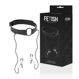 Fetish Submissive - Knebelring mit Nippelklemmen