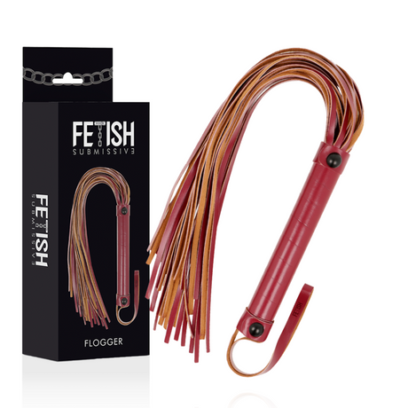 Fetish Submissive Dark Room - Peitsche aus Veganem Leder