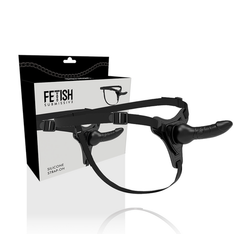 Strap-on Realistisches Schwarzes Silikon 12,5 cm.1