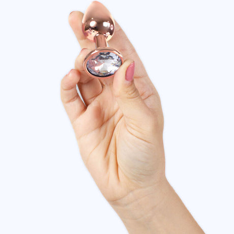 Secretplay - Metall-Butt-Plug Roségold, Kleine Grösse 7 cm