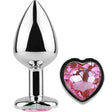 Secretplay - Butt Plug aus Metall Fuchsia Herz Kleine Grösse 7 cm