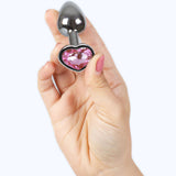 Secretplay - Butt Plug aus Metall Fuchsia Herz Kleine Grösse 7 cm