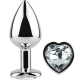 Secretplay - Butt Plug aus Metall, Klares Kristallherz, Kleine Grösse 7 cm