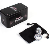 Secretplay - Butt Plug aus Metall, Klares Kristallherz, Kleine Grösse 7 cm