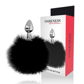 Darkness - Extra Anal Buttplug mit Schwanz Schwarz 7 cm