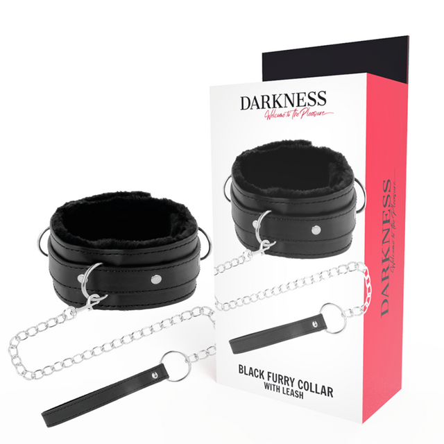 Darkness - Bequeme Halskette mit Lederkette