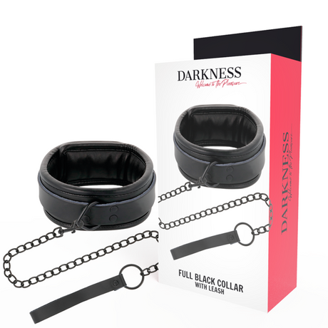 Fetisch-Toy Schwarze Halskette mit Kette