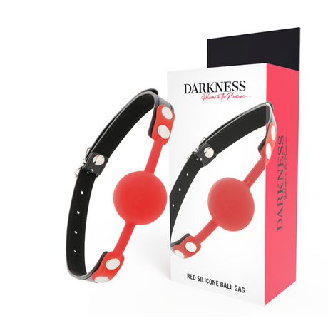 Darkness - Knebel aus Rotem Silikon