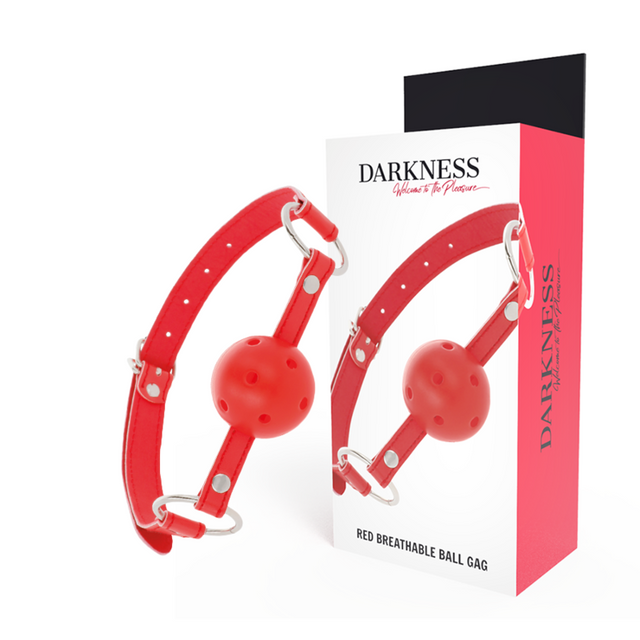 Darkness - Roter, Atmungsaktiver Knebel