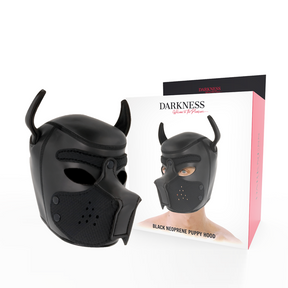 Darkness - Neopren-Hundemaske mit Abnehmbarer Maule L