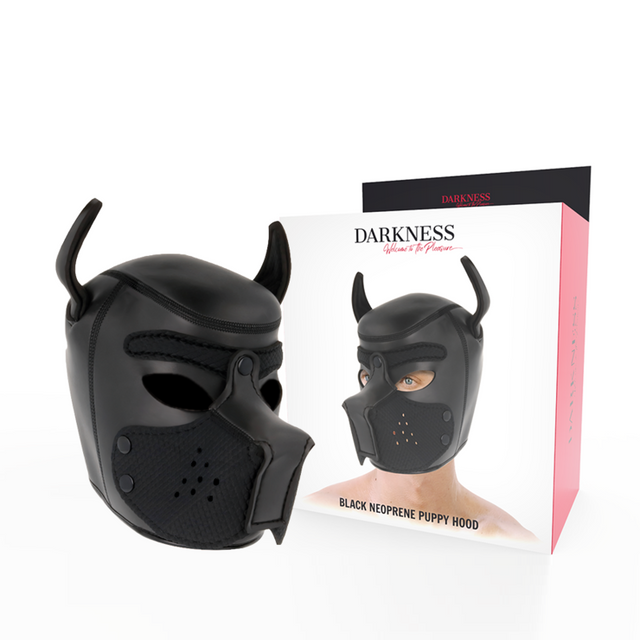 Darkness - Neopren-Hundemaske mit Abnehmbarer Maule L