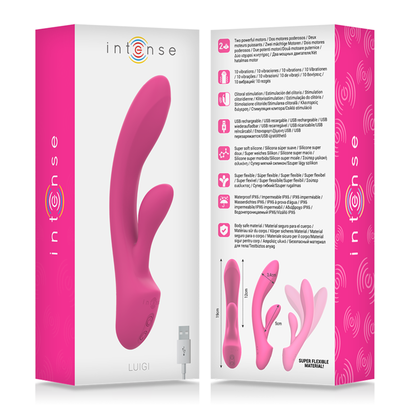 Intense - Luigi Rabbit Vibrator Rosa Flüssiges Silikon