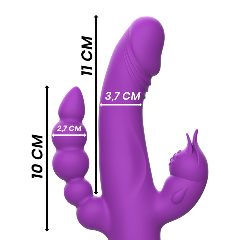 Intense - Casanova Rabbit Silikonvibrator Dreifachmotor Lila