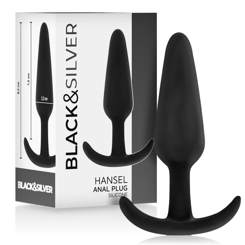 Black&Silver - Hansel Silikon-Analsplug mit Kleinem Griff