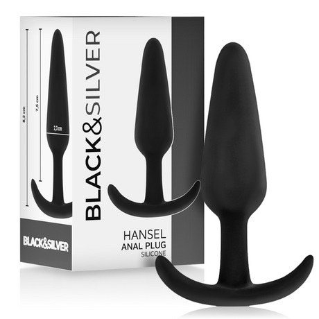 Black&Silver - Hansel Silikon-Analsplug mit Kleinem Griff