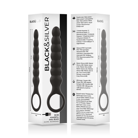 Black&Silver - Bob Leistungsstarker Anal-Dilator aus Silikon
