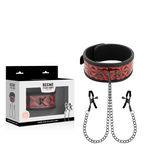 Begme - Red Edition Halsband mit Nippelklemmen mit Neoprenfutter