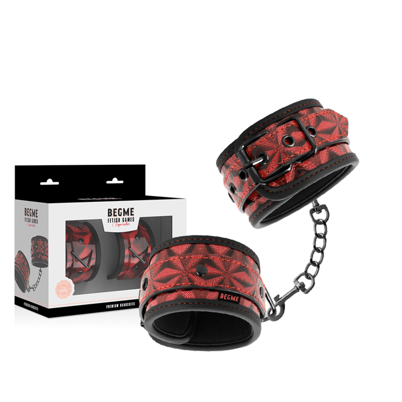 Begme - Red Edition Premium-Handschellen mit Neoprenfutter
