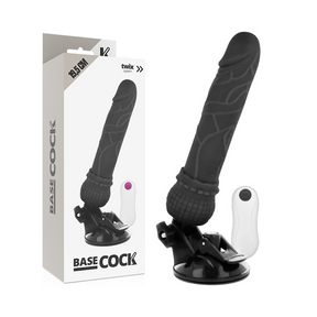 Basecock - Realistischer Vibrator mit Fernbedienung Schwarz 19.5 cm-x-4 cm