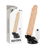 Basecock - Realistischer Vibrator mit Fernbedienung Naturweiss 21 cm-x-4 cm