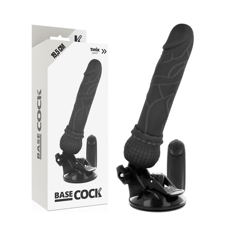 Basecock - Realistischer Vibrator mit Fernbedienung Schwarz 19.5 cm-x-4 cm