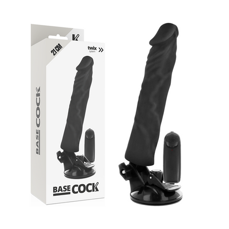 Basecock - Realistischer Vibrator mit Fernbedienung Schwarz 21 cm-x-4 cm