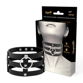 Coquette Chic Desire - Veganes Leder-Halsband im Fetisch-Stil