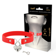 Coquette Chic Desire - Rote Halskette aus Veganem Leder mit Herz-Accessoire mit Schlüssel