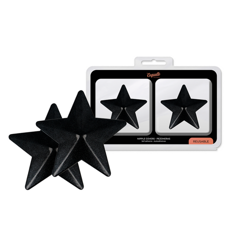 Nippelpasties Chic Desire Nippelabdeckungen mit Schwarzen Sternen