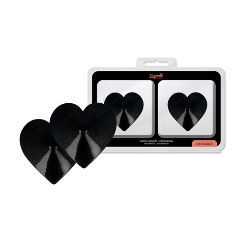 Nippelpasties Chic Desire Nippelabdeckungen mit Schwarzen Herzen