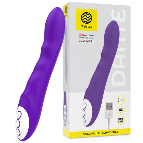 Galatea - Dante Violetter Vibrator + Watchme-Fernbedienung