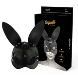 Coquette Chic Desire - Vegane Ledermaske mit Hasenohren