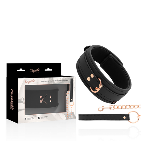 Fetisch-Toy Chic Desire Fantasy-Halskette aus Veganem Leder mit Riemen und Neoprenfutter