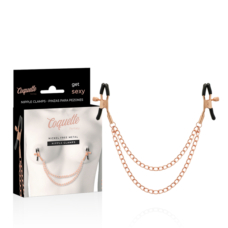 Coquette Chic Desire - Fantasy-Nippelclips aus Metall mit Kette