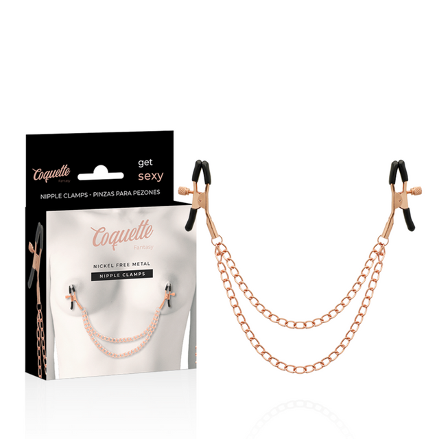 Coquette Chic Desire - Fantasy-Nippelclips aus Metall mit Kette