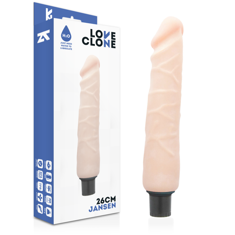 Loveclone - Jansen Selbstschmierender Vibrator 26 cm-x-4.2 cm