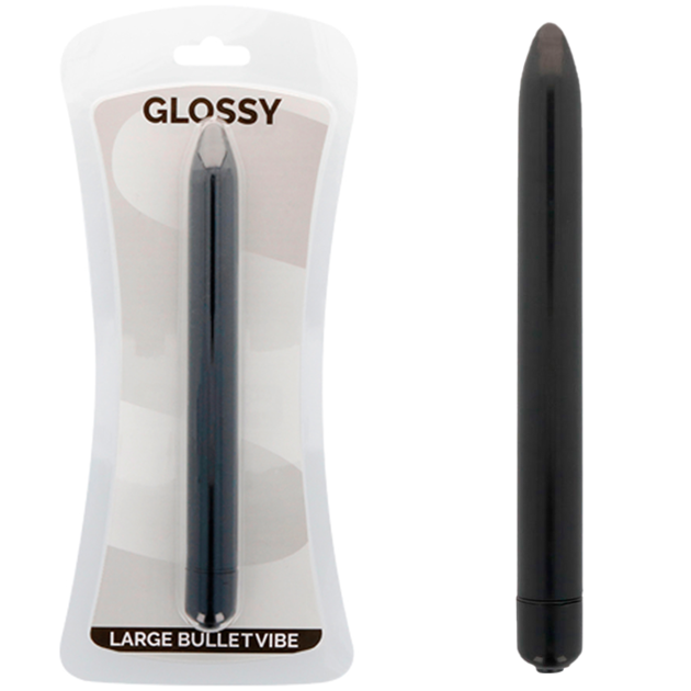 Glossy - Schlanker Vibrator Schwarz