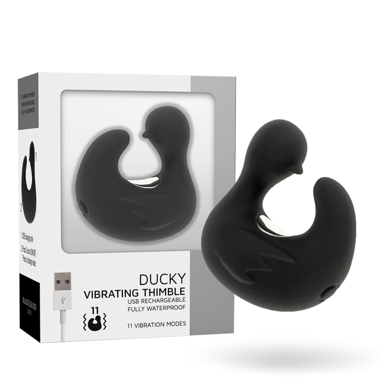 Black&Silver - Duckymania Wiederaufladbarer Silikon-Stimulierender Entenhühling