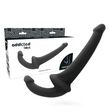 Strapless Doppeldildo Schwarz 26 cm Modell 2