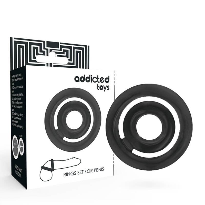 Addicted Toys - Potenz-C-Ring Penis Schwarz