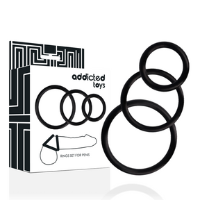 Addicted Toys - Ringset für Penis Schwarz